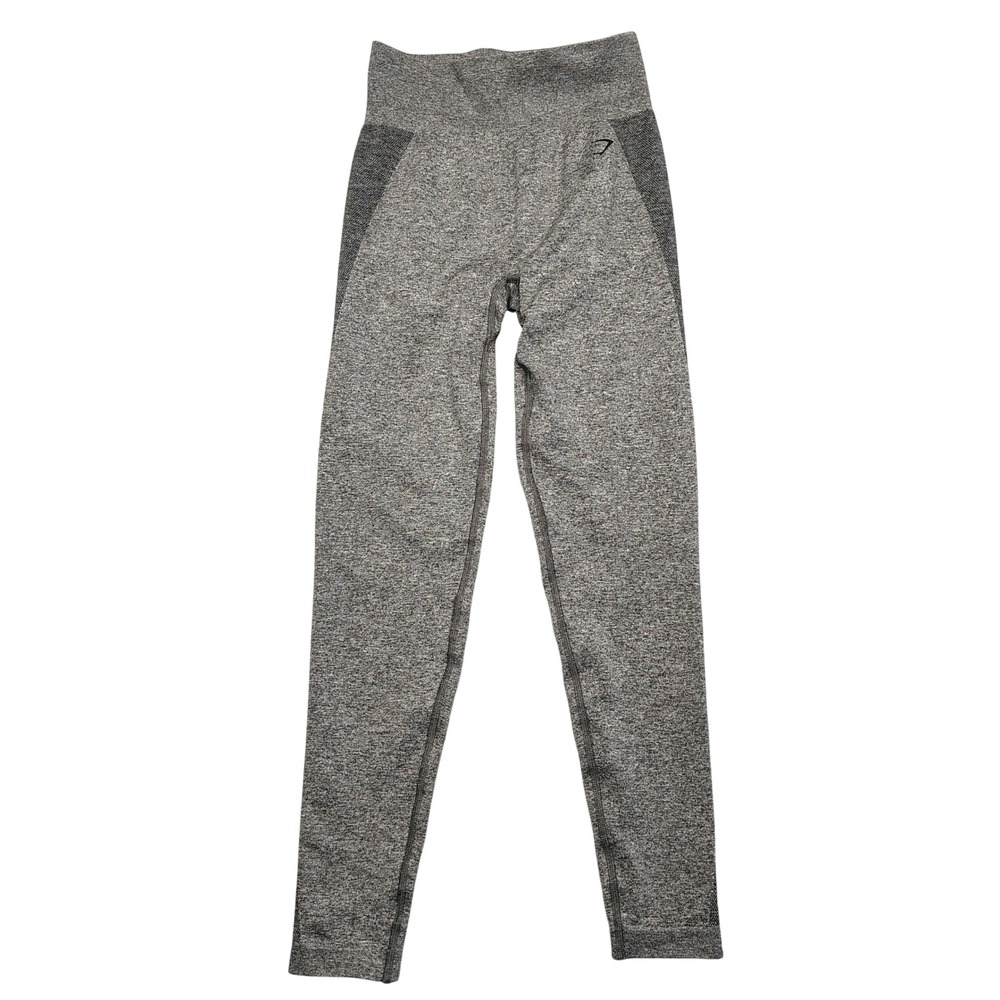 Gymshark‎ Vital Seamless Leggings Women Medium Grey Marl High Waist Knit Stretch